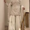 NEW DESIGNER HEAVY EMBROIDERY CHINE SEQUENCE WORK 3 PIS SUIT SET