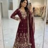Pure Fox Georgette With Embroidery 5mm Sequences Work With Full-Sleeves With (Ped&Latkan Dori)