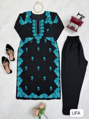 Alternative view of tep into effortless charm with our exclusive 2-piece set – crafted for comfort, stitched with grace.