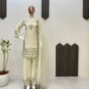 EXCLUSIVE 3 PIECE PLAZZO PAIR WITH   DUPATTA IN EMBROIDERY AND REAL MIRROR WORK