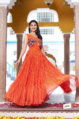 AK Creation is Launching Navratri Special Gamathi Work Gown