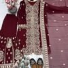 NEW DESIGNER HEAVY FUAX GEORGETTE SHARARA SUIT SET