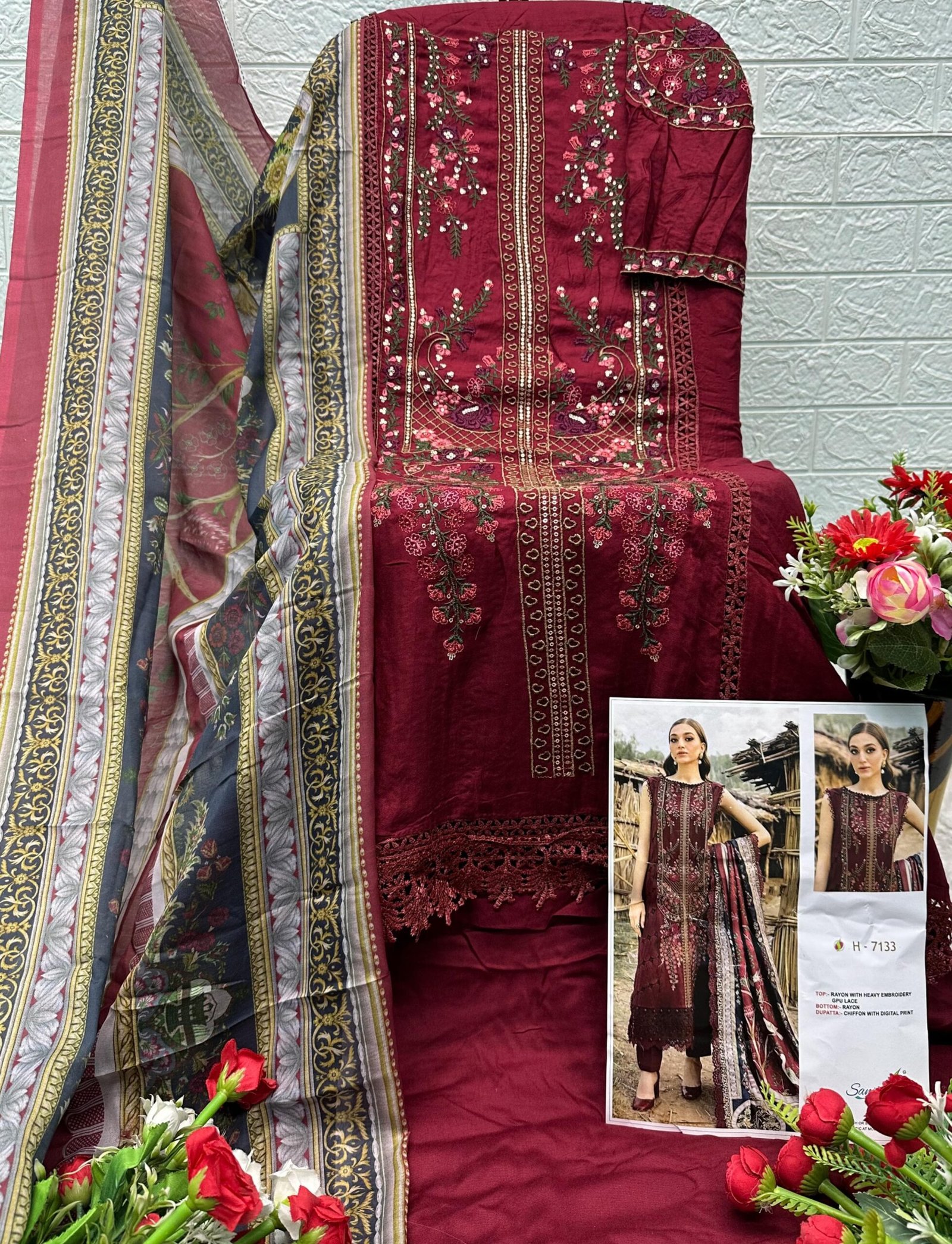 Saniya Trendz Reyon Cotton Embroidered - Image 2