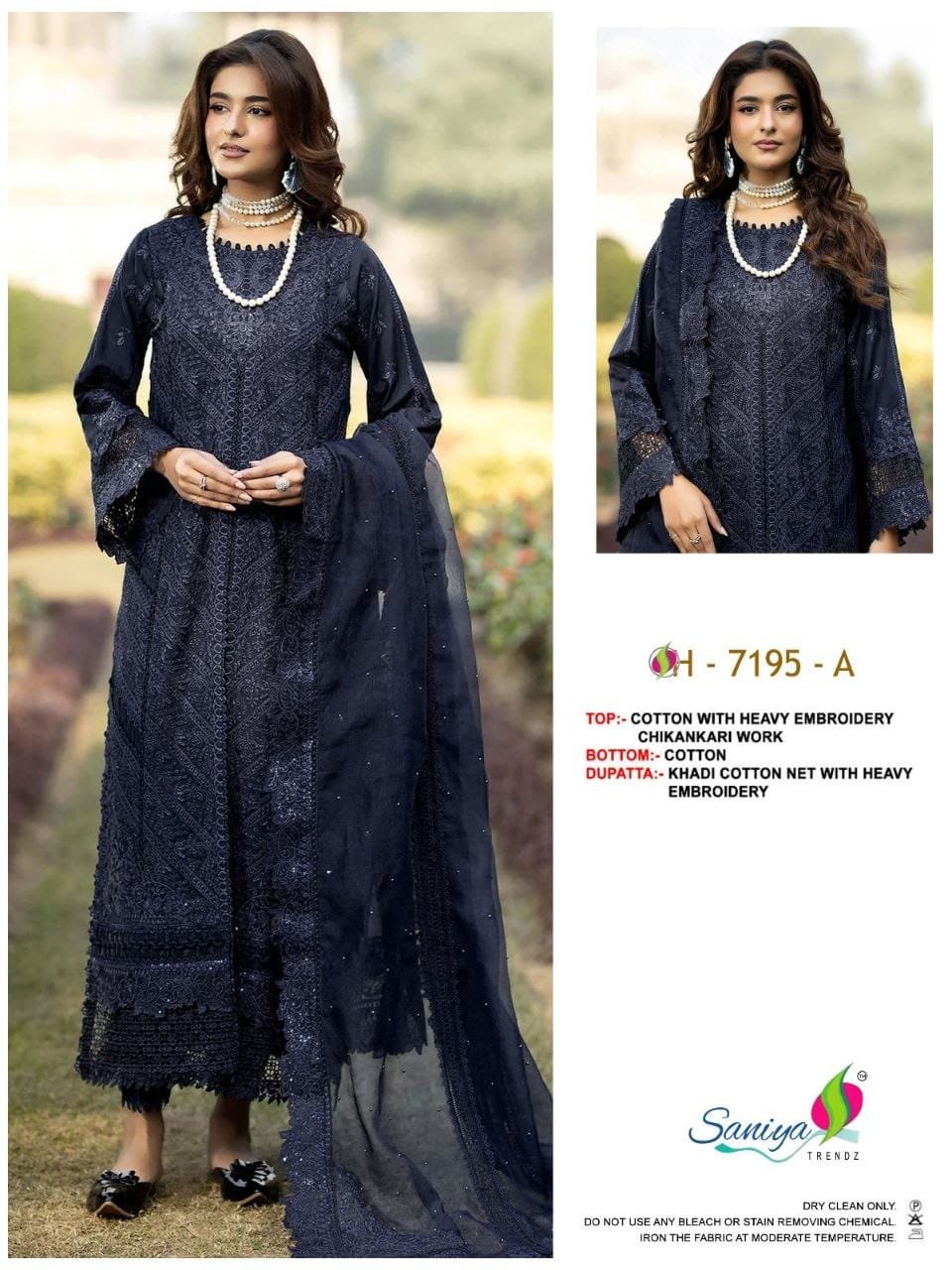 Cotton With Chikankari Embroidered