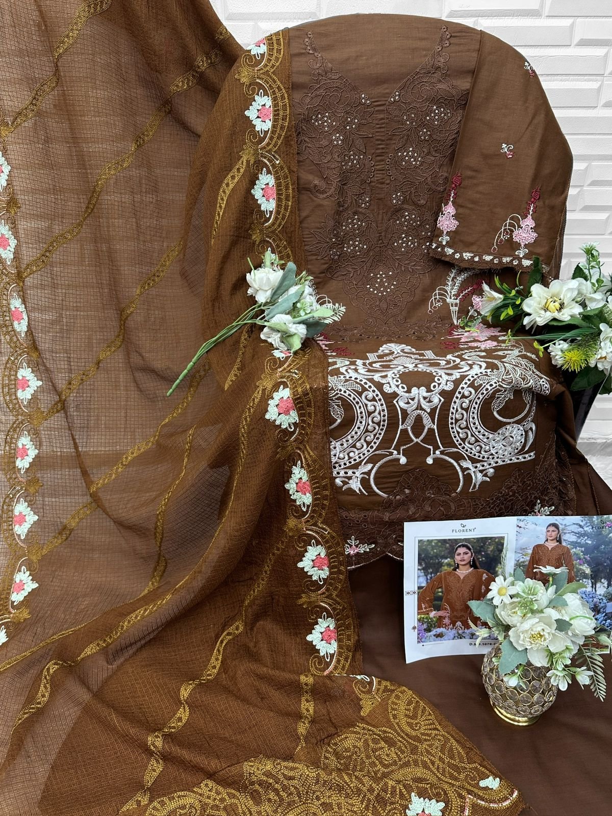 CAMBRIC COTTON WITH HEAVY EMBROIDERY WORK - Image 4