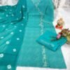 Get ready to look stunning this festive season with our beautiful, traditional Lehriya & Bandhani Dress Material Set