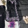 FESTIVAL SEASON LUNCH NEW DESIGNER HEAVY EMBROIDERY WORK ON FENDY FABRIC TOP PLAZZO AND DUPATTA SET