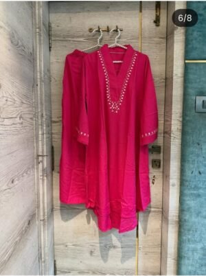 Alternative view of PAKISTANI STYLE HIGH LOW MIRROR WORK CORDSET