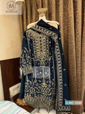 STITCHED GEORGETTE WITH EMBROIDERY WORK (INNER STITCHED) WITH STITCHED SANTOON BOTTOM WITH GEORGETTE EMBROIDERY DUPATTA