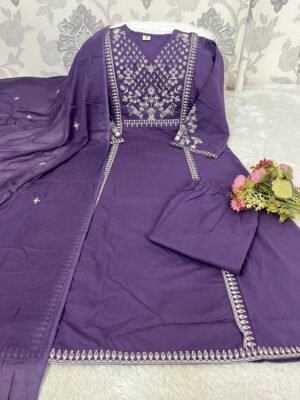 PURE 100% COTTON A-LINE ROUND KURTI WITH PANT WITH PREMIUM DUPPATA 