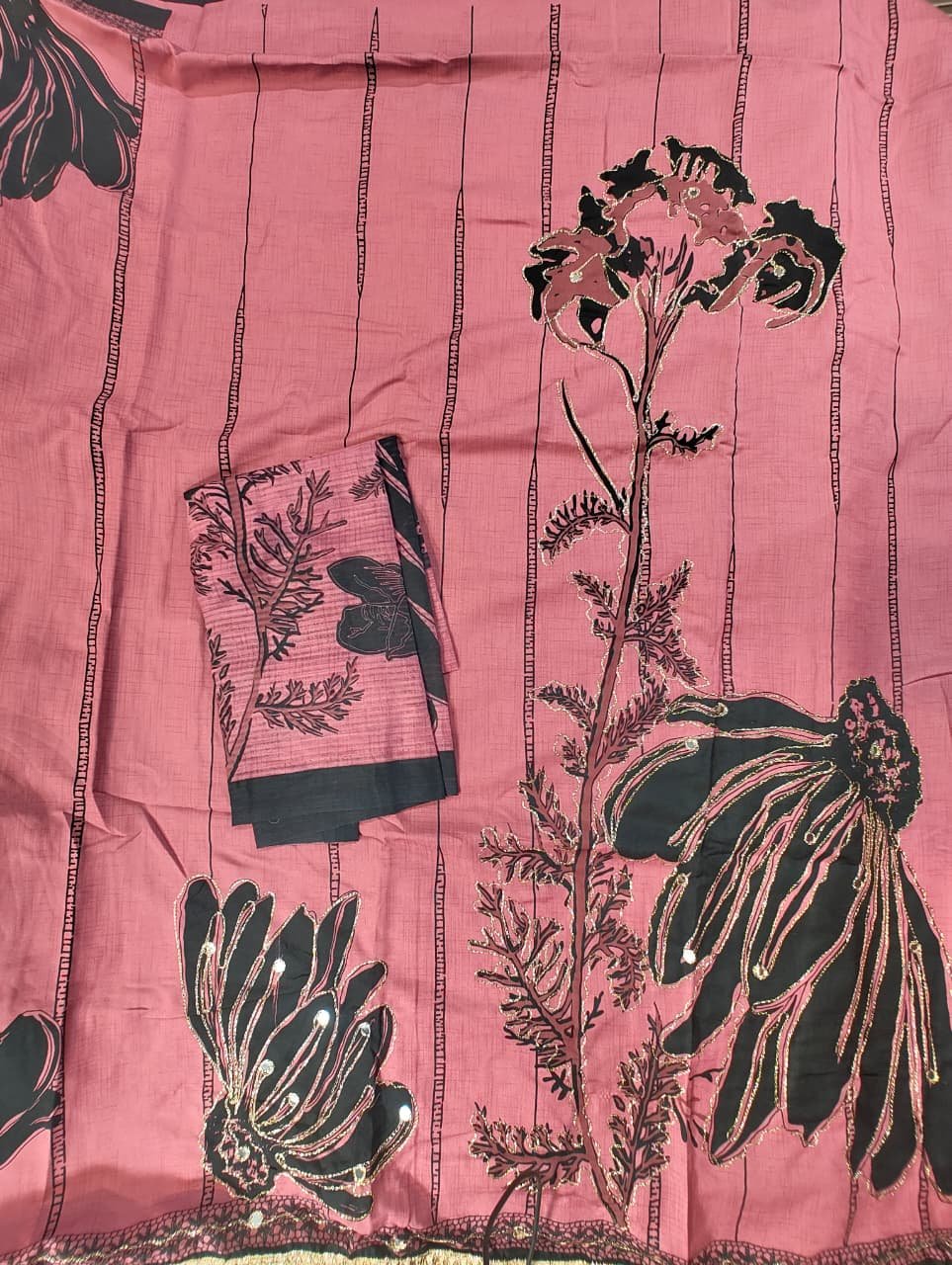 Razzo Reyon Cotton Collection With Aari Handwork - Image 4