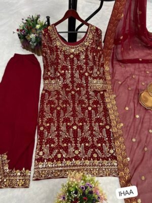 Alternative view of TRDITIONAL COLLECTION 3 PIECE FANCY KURTI WITH PLAZZO AND BEAUTIFUL DUPATTA
