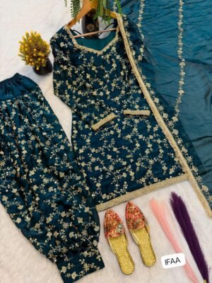 Alternative view of Launching New Designer Party Wear Look Top ,Patiyala Suit and Dupatta