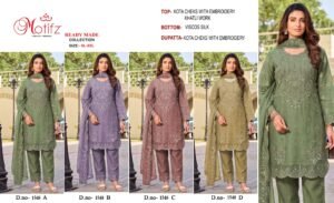 Top  Kota cheks with embroidery & khalti work