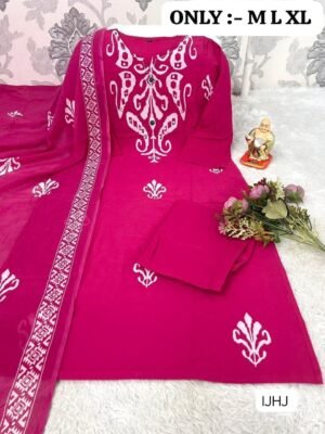 Alternative view of Looking to update your ethnic wardrobe? Check out this stunning Bandhani Suit Set—perfect for daily wear, office, or small gatherings