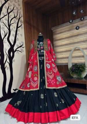 Alternative view of PRESENTING NEWLY NAVRATRI 2026 SUPERBÂ QUALITY DESIGNER PRINTED STRUG WITH LAHENGA CHOLI SET