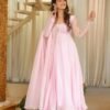 Launching New Design  Trending blooming Georgette Gwon & Pent & dupatta Reddy To Wear Look Designe