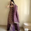 NEW DESIGNER WEAR HEAVY JIMY SILK ORGANZA 3 PIS SUIT SET