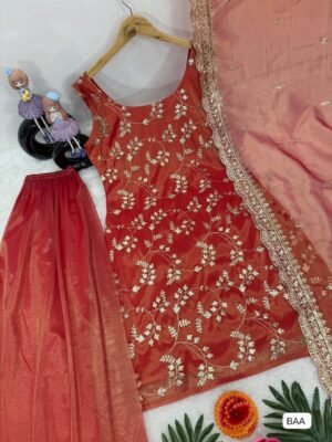 Alternative view of NEW DESIGNER WEAR HEAVY JIMY SILK ORGANZA 3 PIS SUIT SET