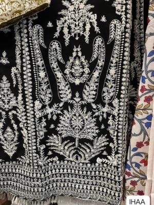 Alternative view of STITCHED GEORGETTE WITH HEAVY EMBROIDERY WORK (INNER STITCHED) WITH STITCHED SANTOON BOTTOM WITH COTTON DIGITAL PRINTED DUPATTA