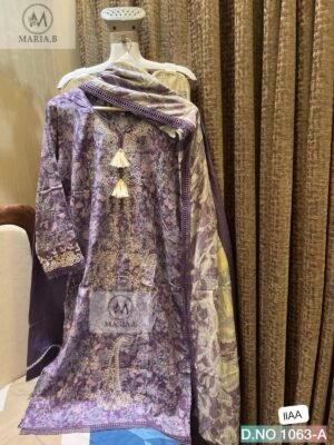 Alternative view of FULL STITCHED COTTON TOP WITH SELF EMBROIDERY ON NECK & DAMAN (FRONT STITCHED INNER) WITH FANCY TUSSELS, STYLING IN NECK, SLEEVES & DAMAN