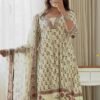 Anarkali Kurti With beautiful Floral print , embroidery and. Sequence hand work & flair