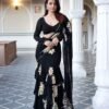 One More Super Hit Georgette Ruffle Ready To Wear Saree With Readymade Blouse Design Launch