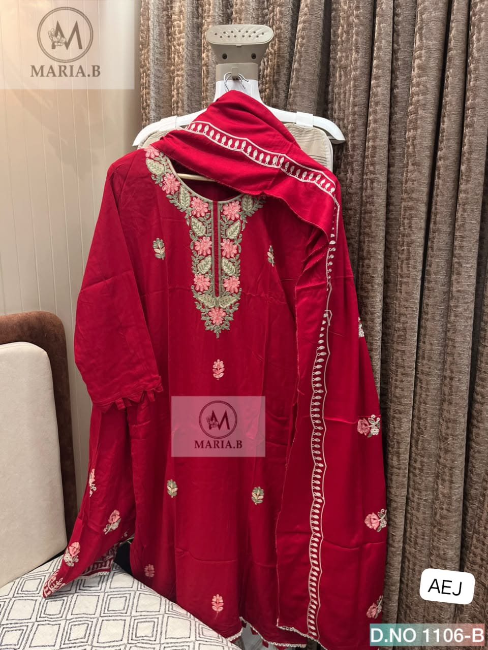 FULL STITCHED RAYON TOP WITH BEAUTIFUL WORK WITH PATTERN IN SLEEVES AND DAMAN - Image 4