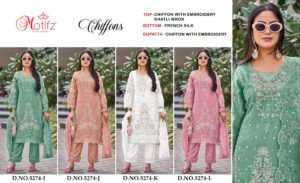 siffon  with Embroidery khatli work  