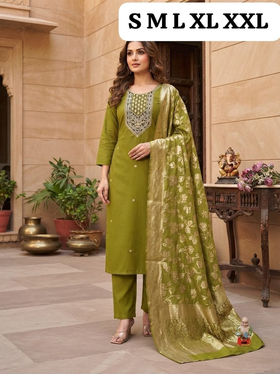 Stunning 3-Piece Festive Salwar Suit Set - Image 4