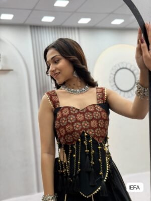 Alternative view of AK Creation is Launching Navratri Special Ajrak Lehenga choli