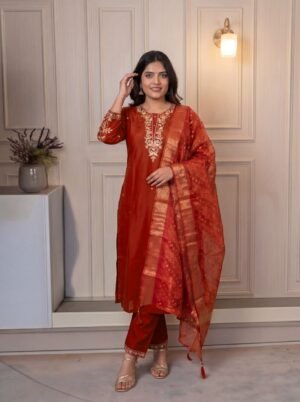 Fully Stiched Kurta and Pant & Dupatta Set