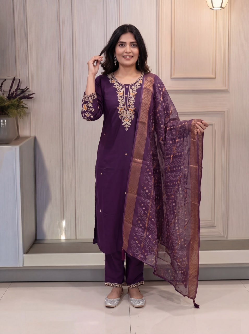 Fully Stiched Kurta and Pant & Dupatta Set - Image 3