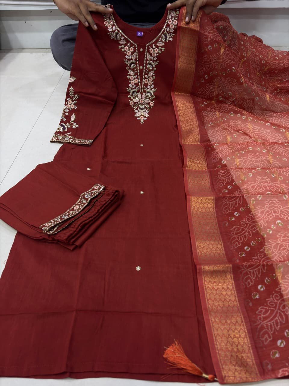 Fully Stiched Kurta and Pant & Dupatta Set - Image 2
