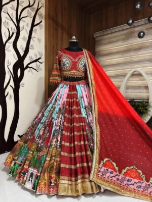 Alternative view of PRESENTING NEWLY NAVRATRI 2026 SUPERB  QUALITY DESIGNER PRINTED LAHENGA CHOLI
