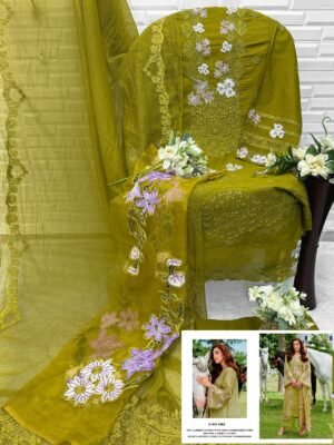 Alternative view of CAMBRIC COTTON WITH HEAVY EMBROIDERY WORK