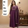 GOWN HEAVY VICHITRA SILK WID HEAVY CODING SEQUENCE WORK 