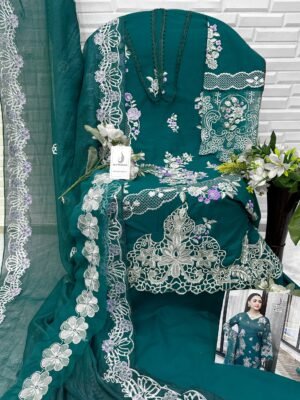 Alternative view of PURE  COTTON  WITH HEAVY EMBROIDERY WORK WITH MOTI WORK 