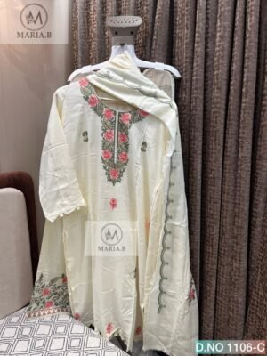Alternative view of FULL STITCHED RAYON TOP WITH BEAUTIFUL WORK WITH PATTERN IN SLEEVES AND DAMAN