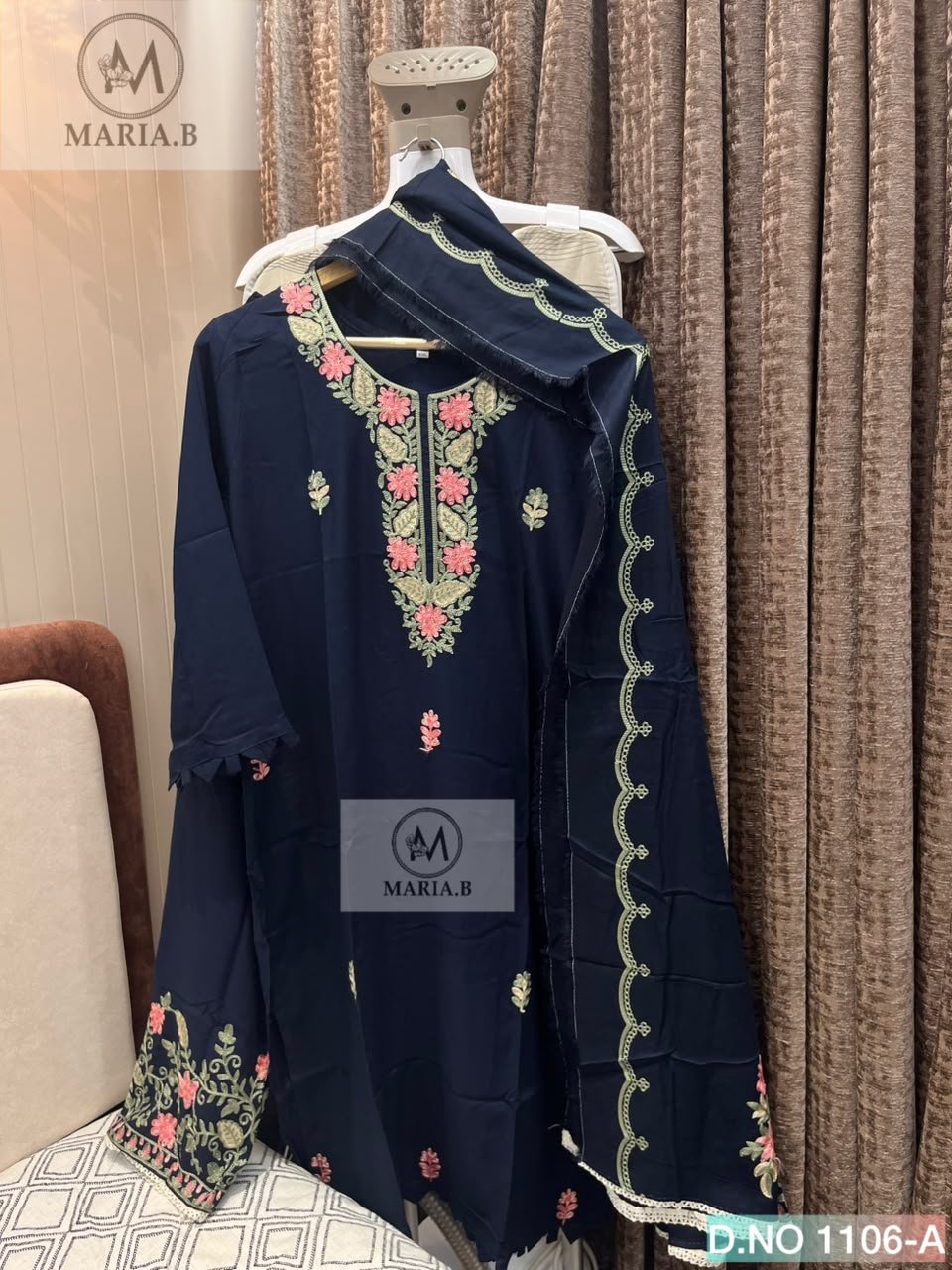 FULL STITCHED RAYON TOP WITH BEAUTIFUL WORK WITH PATTERN IN SLEEVES AND DAMAN