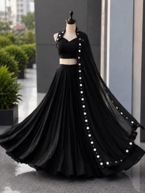 You gonna love elegance with Modern touch ,Here we Presenting Exclusive Navratri special Lehnga choli Real shoot Design