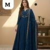 GOWN HEAVY VICHITRA SILK WID HEAVY CODING SEQUENCE WORK 
