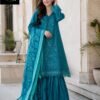 PURE COTTON WITH HEAVY EMBROIDERY COTTON FARSHI SHALWAR
