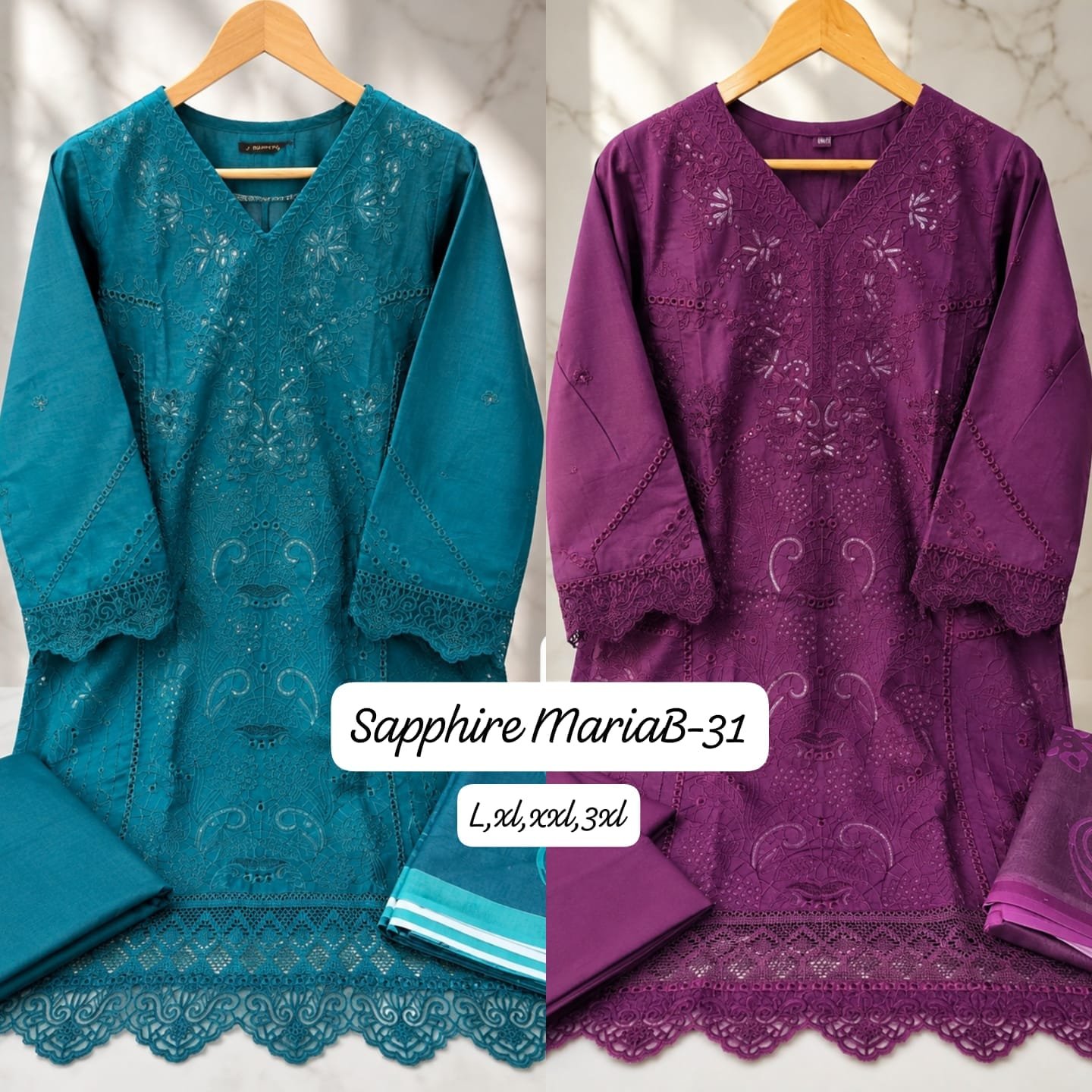 PURE COTTON WITH HEAVY EMBROIDERY COTTON FARSHI SHALWAR - Image 4
