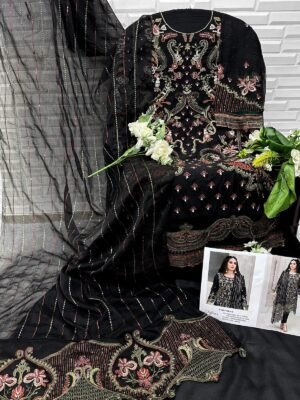 DINTING chiffon Heavy  with heavy embroidery with