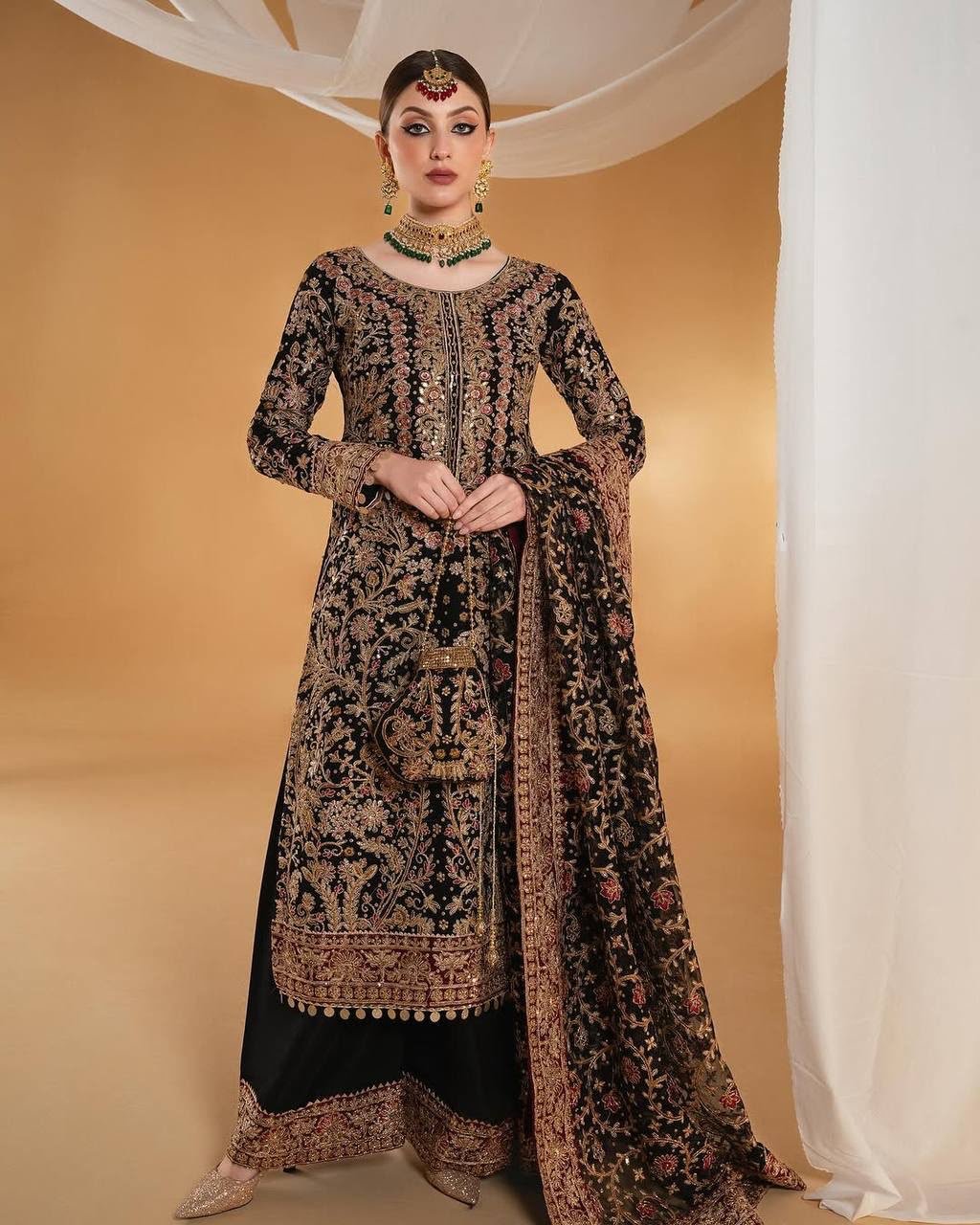 HEAVY EID SPECIAL TOP, DUPATTA WITH PLAZZO