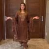 NEW DESIGNER WEAR VICHITRA SILK EMBROIDERED THREAD WORK SALWAR SUIT SET
