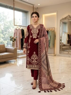 THIS FESTIVAL SEASON WEAR OUR BEAUTIFUL TOP ,PANT AND DUPATTA WITH CORDING EMBROIDERED AND DIAMOND WORKED