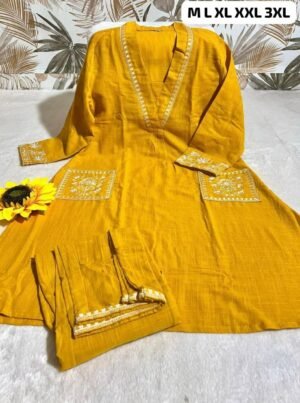 Top With Cotton With Embroidery and Lace Work