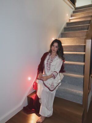 LUNCH FESTIVAL SPECIAL TOP With HEAVY ROMAN GLASS PENT WITH DUPATTA SET